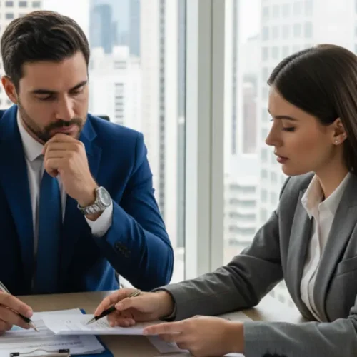 Franchise owner in an empty shop facing unpaid rent issues due to risky subleasing agreement.